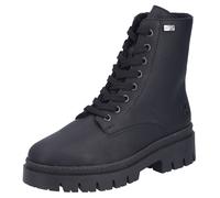 Winterstiefelette RIEKER, Damen, Gr. 40, schwarz, Lederimitat, unifarben, Basic, Schuhe Winterstiefelette, Plateauboots, Schnürboots mit wasserabweisender riekerTEX-Membran (62385644-40) schwarz