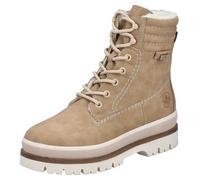 Winterstiefelette RIEKER, Damen, Gr. 42, beige, Nubuklederimitat, unifarben, Schuhe Winterstiefelette, Plateauboots, Winterboots, Stiefelette mit riekerTEX-Membran (29408444-42) beige
