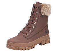 Winterstiefelette RIEKER, Damen, Gr. 42, braun, beige, Lederimitat, Textil, Schuhe Winterstiefelette, Winterboots, Plateauboots mit wasserabweisender riekerTEX-Membran (54266134-42)
