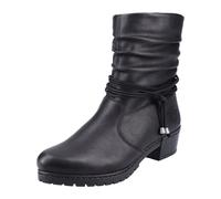 Winterstiefelette RIEKER, Damen, Gr. 42, schwarz, Lederimitat, Schuhe Winterstiefelette, mit Zierbänder (11466010-42) schwarz