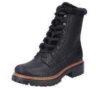 Rieker Damen Schnürstiefeletten 72625, Frauen Stiefeletten,warm,gefüttert,Boots,Stiefel,Bootee,Booties,halbstiefel,schwarz (00),42 EU / 8 UK