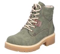 Winterstiefelette RIEKER, Damen, Gr. 43, grün (khaki), Nubuklederimitat, unifarben, Schuhe Winterstiefelette, Winterboots, Schnürboots mit wasserabweisender riekerTEX-Membran (96730331-43) khaki