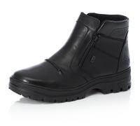 Winterstiefelette RIEKER "Flip Grip", Herren, Gr. 44, schwarz, Leder, Schuhe Winterstiefelette, Winterboots mit TEX und ausklappbaren Spikes an der Laufsohle (90466500-44) schwarz