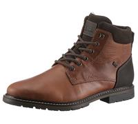 Winterstiefelette RIEKER, Herren, Gr. 40, braun (cognac, dunkelbraun), Leder, Lederimitat, Schuhe, Schnürstiefel, Business Schuh mit wasserabweisender TEX-Membran (11556127-40) cognac, dunkelbraun