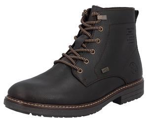 Winterstiefelette RIEKER, Herren, Gr. 41, braun (dunkelbraun), Nubukleder, Schuhe Winterstiefelette, mit wasserabweisender TEX-Ausstattung (63870355-41) dunkelbraun
