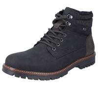Winterstiefelette RIEKER, Herren, Gr. 41, schwarz (schwarz, dunkelbraun), Lederimitat, Textil, Schuhe Winterstiefelette, Winterboots, Schnürstiefelette mit TEX-Membran (95352429-41)