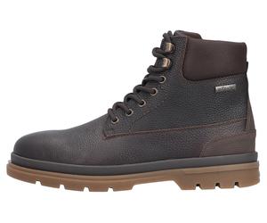 Winterstiefelette RIEKER, Herren, Gr. 42, kastanie, Leder, Basic, Schuhe Winterstiefelette, Winterboots, Schnürboots, Profilsohle, mit riekerTEX-Membran (45509352-42) kastanie