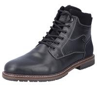 Winterstiefelette RIEKER, Herren, Gr. 43, schwarz, Leder, Lederimitat, Schuhe Winterstiefelette, Schnürstiefel, Business Schuh mit wasserabweisender TEX-Membran (54165511-43) schwarz