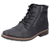 Winterstiefelette RIEKER, Herren, Gr. 43, schwarz, Lederimitat, Schuhe Winterstiefelette, Schnürboots, Winterboots in schmaler Form (10564140-43) schwarz