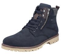 Winterstiefelette RIEKER, Herren, Gr. 44, bunt (dunkelblau, braun), Leder, Lederimitat, Textil, Schuhe Winterstiefelette, Winterboots, Outdoorboots, Rieker-Tex, mit gepolstertem Schaftrand (16507304-4