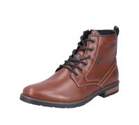 Winterstiefelette RIEKER, Herren, Gr. 44, Warmfutter, braun, Lederimitat, unifarben mit Farbeinsatz, Schuhe Winterstiefelette, Schnürboots, Schnürstiefelette mit rieker TEX-Membran (23608450-44) braun
