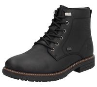 Winterstiefelette RIEKER, Herren, Gr. 45, Lammfell, schwarz, Leder, Lederimitat, Schuhe Winterstiefelette, Urban-Stiefelette, Winterboots mit wasserabweisender TEX-Membran (36621018-45) schwarz