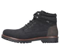 Winterstiefelette RIEKER, Herren, Gr. 47, schwarz (schwarz, dunkelbraun), Lederimitat, Textil, Schuhe Winterstiefelette, Winterboots, Schnürstiefelette mit TEX-Membran (95352429-47) schwarz, dunkelbra
