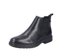 Winterstiefelette RIEKER, Herren, Gr. 47, Warmfutter, schwarz, Elastischer Einsatz, Glattleder, unifarben, Schuhe Winterstiefelette, Chelseaboots mit Stretch und riekerTEX-Membran (88009764-47) schwar