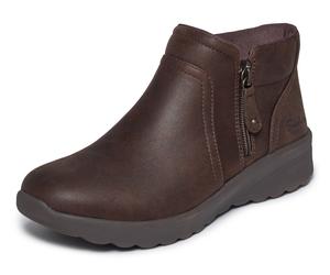Winterstiefelette SKECHERS "LOVELY VIBE-FOREVER MINE", Damen, Gr. 38, Textil, braun (dunkelbraun), Schuhe Winterstiefelette, Boots, Casual-Stiefelette mit Stretch und TEX-Ausstattung (31926556-38) dun