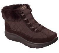 Winterstiefelette SKECHERS "ON-THE-GO ENCORE-MAISIE", Damen, Gr. 38, braun (dunkelbraun), Leder, Textil, Schuhe Winterstiefelette, Boots, elastischen Schnürsenkeln, Skechers Hands Free Slip-ins (53206