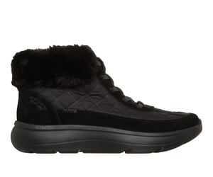 Winterstiefelette SKECHERS "ON-THE-GO ENCORE-MAISIE", Damen, Gr. 40, schwarz unifarben, Leder, Textil, Schuhe Winterstiefelette, Boots, elastischen Schnürsenkeln, Skechers Hands Free Slip-ins (8134391