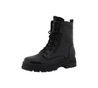 Winterstiefelette TOM TAILOR, Damen, Gr. 37, schwarz, Lederimitat, Basic, Schuhe Winterstiefelette, Winterboots, Schnürboots mit Blockabsatz (43352025-37) schwarz