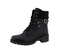 Winterstiefelette TOM TAILOR, Damen, Gr. 37, schwarz, Lederimitat, Textil, Basic, Schuhe Winterstiefelette, Stiefelette, Winterboots mit Blockabsatz (20114114-37) schwarz