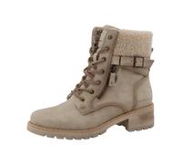 Winterstiefelette TOM TAILOR, Damen, Gr. 41, beige, Lederimitat, Textil, Schuhe Winterstiefelette, Stiefelette, Winterboots mit Blockabsatz (10077510-41) beige