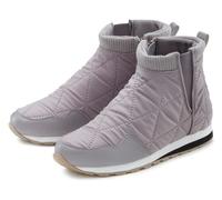 Winterstiefelette LASCANA Gr. 38, grau Damen Schuhe Schlupfstiefeletten in modischer Stepp-Optik, Ankle Stiefeletten, Outdoor Boots, Sneaker (37634914-38)