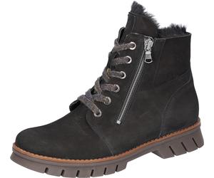 Winterstiefelette WALDLÄUFER "H-XARA", Damen, Gr. 7,5 (41), schwarz, Lammfell, Nubukleder, unifarben, Schuhe Winterstiefelette, Winterboots, Bequemschuh in Bequemweite G (= weit) (97122925-7,5) schwar