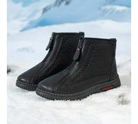 Winterwarme Stiefel für Frauen mittleren Alters und Senioren, thermisch gefütterte, dicke, weiche Sohle, rutschfeste Schneestiefel