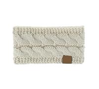 Winterwarmes, breites, elastisches Haarband aus Plüsch, einfarbiges Turban-Haarband mit Ohrenwärmer, weiches Accessoire, Kopfbedeckung(4-Beige)