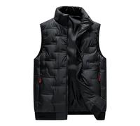 Winterweste Herren Gefüttert Steppweste Herren Ärmellose Jacke Westen Puffer Weste Herren Winter Outdoor Warme Wattierte Weste Herren Übergrößen Bodywarmer Weste Stepp Ärmellos Herren Gilet Männer