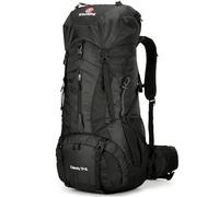 WintMing 75L Wanderrucksack Tagesrucksack Camping Rucksack mit Regenschutz für Männer Frauen Reisen Trekking Klettern Pack, 1788 schwarz (Schwarz) - Backpack