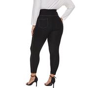 WIPLORE Damen Jeggings im Jeans-Look, Plus Size, High-Waist Stretch-Denim-Leggings mit Taschen, Skinny Pull-on-Hose, Größen 1X-4X