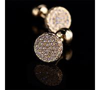 WIPPWER Men's Light Yellow Gold Round Cufflinks Buttons Wedding Guest Shirts Cufflinks Cuff Accessories Accessories Clothing Accessories