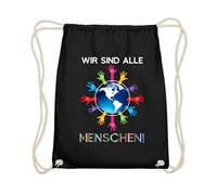 Wir sind alle Menschen für Vielfalt - Baumwoll Gymsac