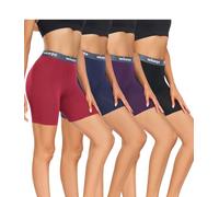 wirarpa Damen Boxershorts Panties Modal Radlerhose Kurze für Unter Kleid Anti Scheuern Unterhosen mit Bein 4er Pack Mehrfarbig Größe S