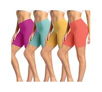wirarpa Radlerhose Damen Kurz Baumwolle Boxershorts Unter Kleid Rock Unterhosen mit Bein Anti Scheuern Kurz Leggings 4er Pack Mehrfarbig Größe 4XL