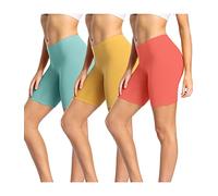wirarpa Unterhosen Radlerhose Boxershorts Damen Hoher Bund Baumwolle Shorts Panties Lange Unterwäsche 3er Pack Mehrfarbig Größe M