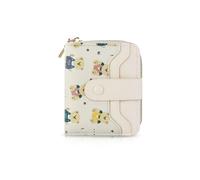 WisePoint Geldbörse Damen Klein, Bi-fold Kleiner Geldbeutel Damen Nette Frauen Portemonnaie mit Multi Karten Slots, PU Geldbeutel Klein für Einkaufen, Hunde zu Fuß, Reisen (beige)