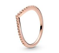 Wishbone Ring für Damen im Dot Design, rosé