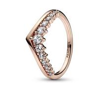 Wishbone Ring für Damen, rosé mit Zirkonia