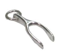 Wishbone Wish Bone Lucky Sterling Silber Charm .925 x 1 Charms