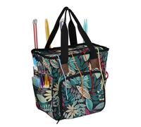 Wisylizv Crochet Organizer Bag | Travel Organizer Zipper Bag | Travel Zipper Bags | Large Capacity Sturdy Yarn Storage for Knitting Accessories