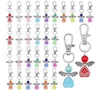 WITGIFT Schutzengel Anhänger, 30 Stück Schutzengel Geschenk, Kleine Glücksbringer, Engel Anhänger Guardian Angel Schutzengel Schlüsselanhänger Set Für Brautpartys, Hochzeiten,Abschlussfeiern