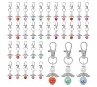 WITGIFT Schutzengel Anhänger Set, 33 Stück Schutzengel Geschenk In 11 Farben, Kleine Geschenke Gastgeschenk Taufe Glücksbringer Engel Für Taufe Gastgeschenke Hochzeit Geschenk