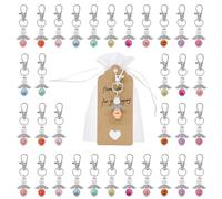 WITGIFT Schutzengel Anhänger Set, 33 Stück Schutzengel Geschenk In 11 Farben und Organza Beutel, Kleine Geschenke Gastgeschenk Taufe Glücksbringer Engel Für Taufe Gastgeschenke Hochzeit Geschenk