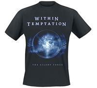 Rock Off Trade Männer T-Shirt Within Temptation Silent Force – 100% Baumwolle Bandmerch – schwarz S