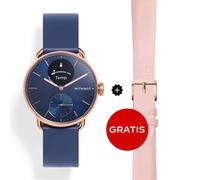 Withings ScanWatch 2 - 38mm Blau Rosegold + Gratis Withings Lederarmband Rosa