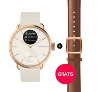 Withings ScanWatch 2 - 38mm Sand | Rosegold + Gratis Withings Lederarmband Braun