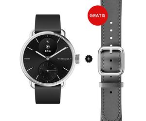 Withings ScanWatch 2 - Black 38mm + Gratis Lederarmband Schwarz