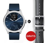 Withings ScanWatch 2 - Blau 42mm + Gratis Withings Lederarmband in Schwarz