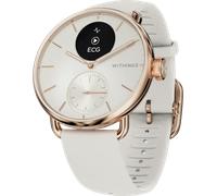 WITHINGS - SCANWATCH 2 - rosegold weiß silicon / 38mm + Gratis Lederarmband rosa